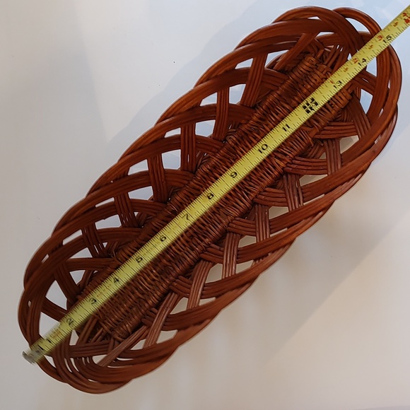Wicker bread baguette basket French serving vtg willow - Picture 12 of 12